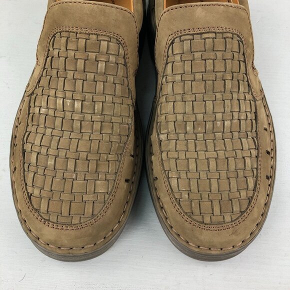 Salamander Men\'s Size 7.5 Brown Leather Woven Closed Toe Slip On Loafers Shoes main image 10